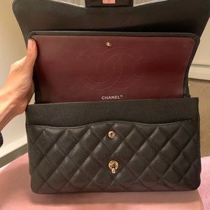 Beautiful Chanel double flap jumbo.